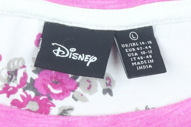 Disney Women's Pink Minnie Mouse Crew Neck T-Shirt Size 14-16