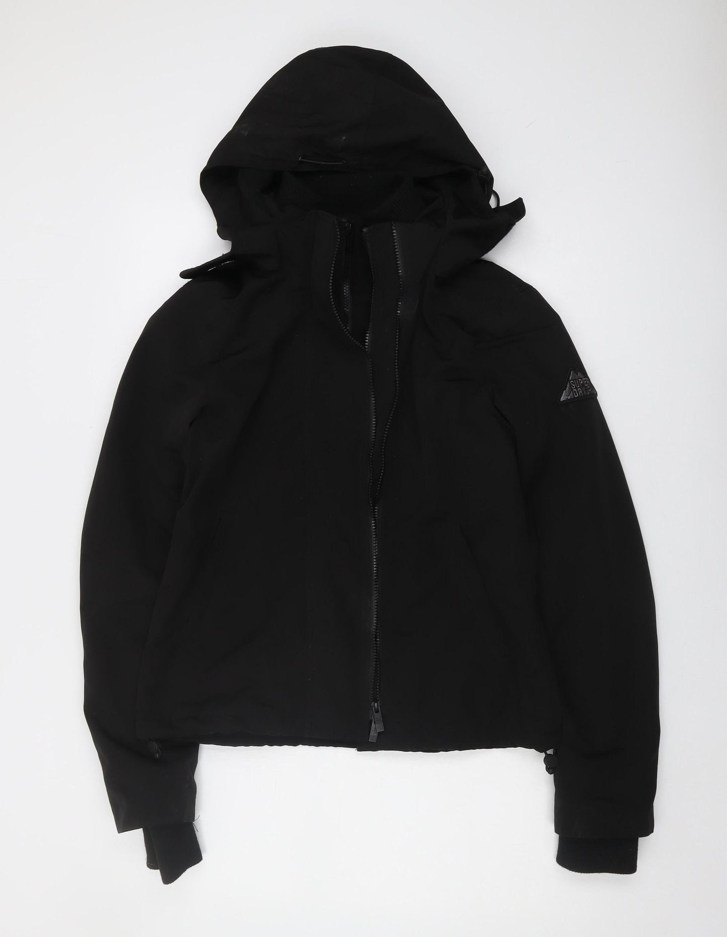 Superdry Women's Black Basic Hooded Jacket Size 12