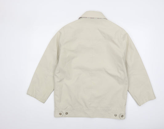 David Barry Women's Beige Button-Up Casual Jacket Size 10