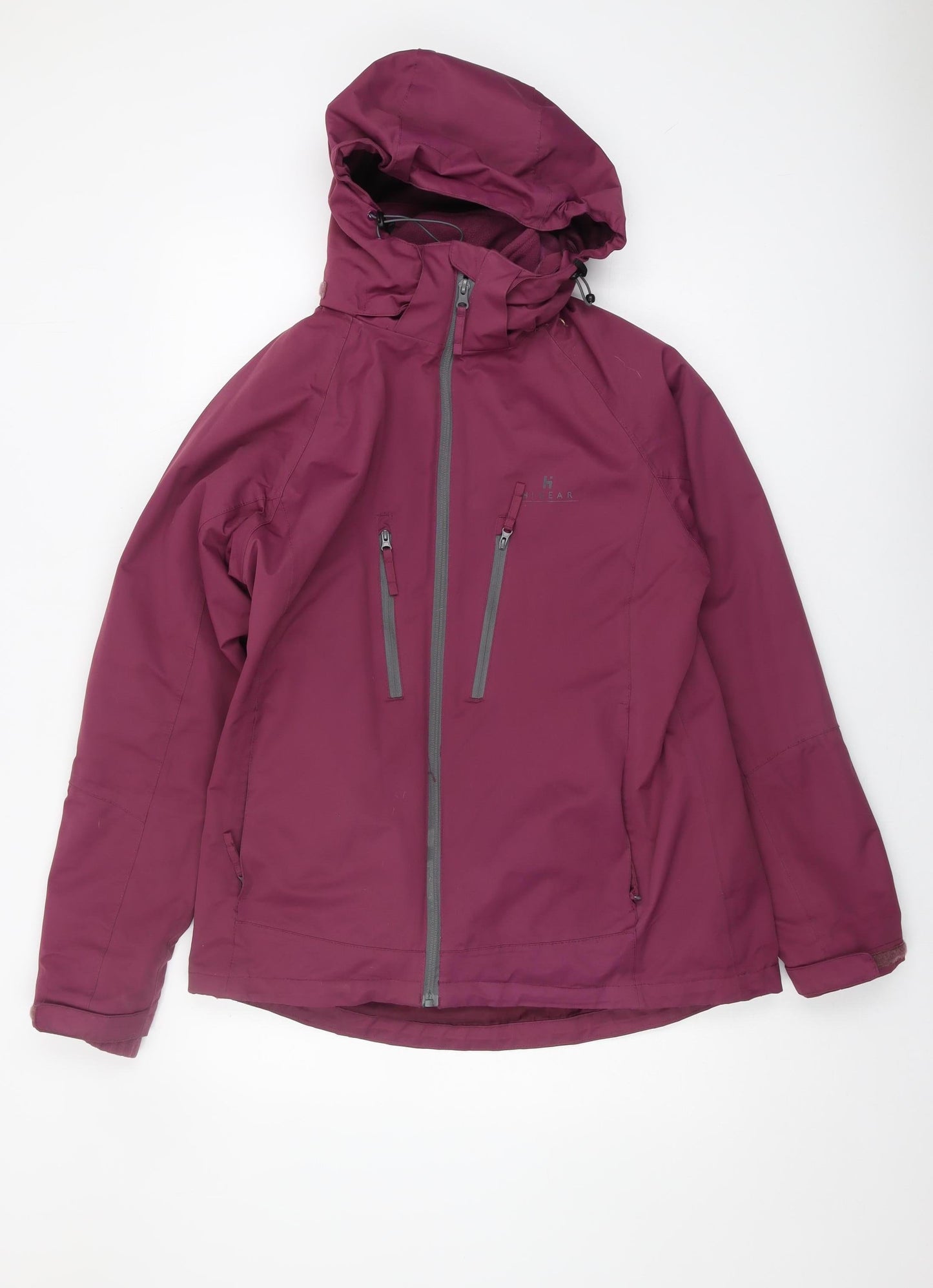 Hi Gear Women's Purple Parka Jacket Size 14 Hooded Zip