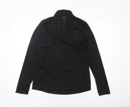 Decathlon Men's Black Pullover High Neck Sports Top