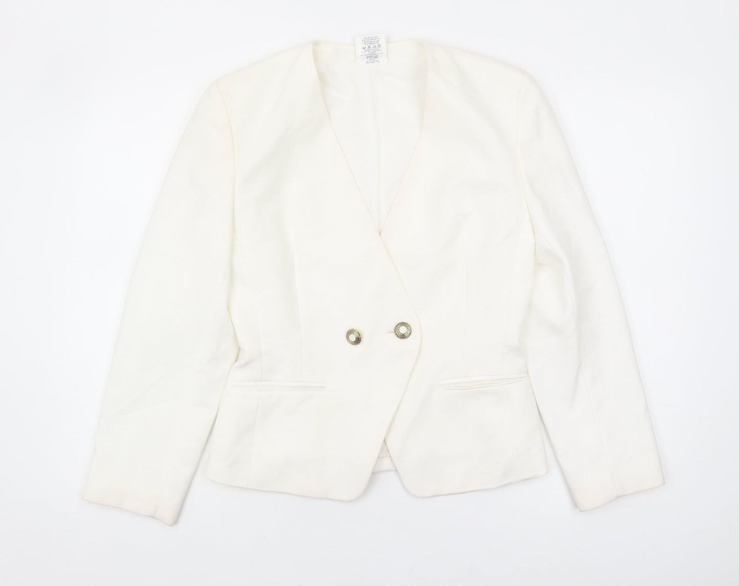 Alexon Women's Ivory Blazer, Size 10, Double Breasted Formal