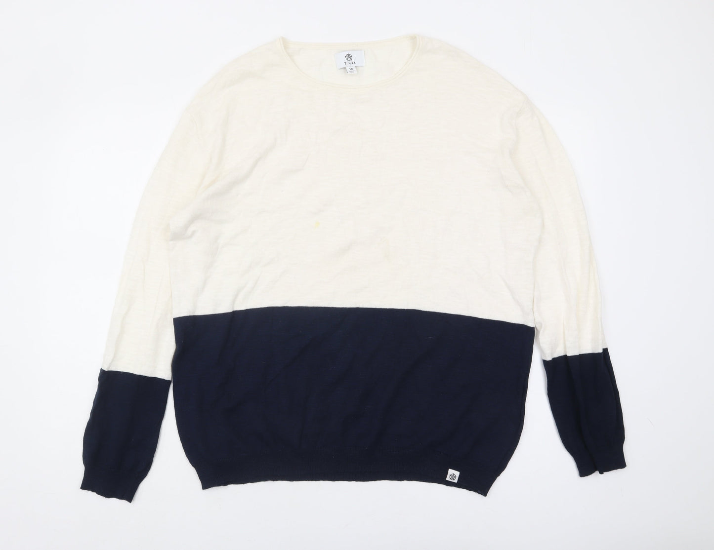 TOG24 Women's Ivory Black Pullover Jumper Size 18