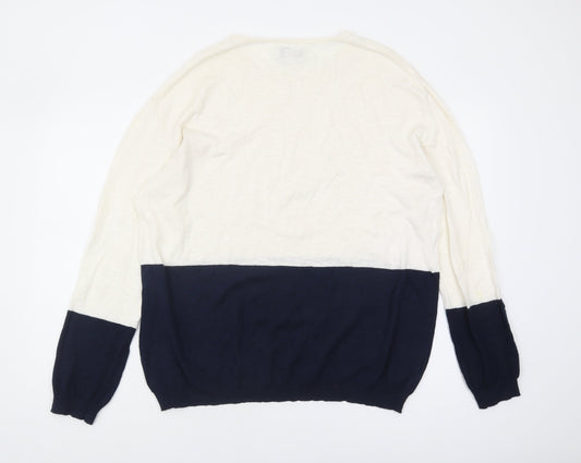 TOG24 Women's Ivory Black Pullover Jumper Size 18