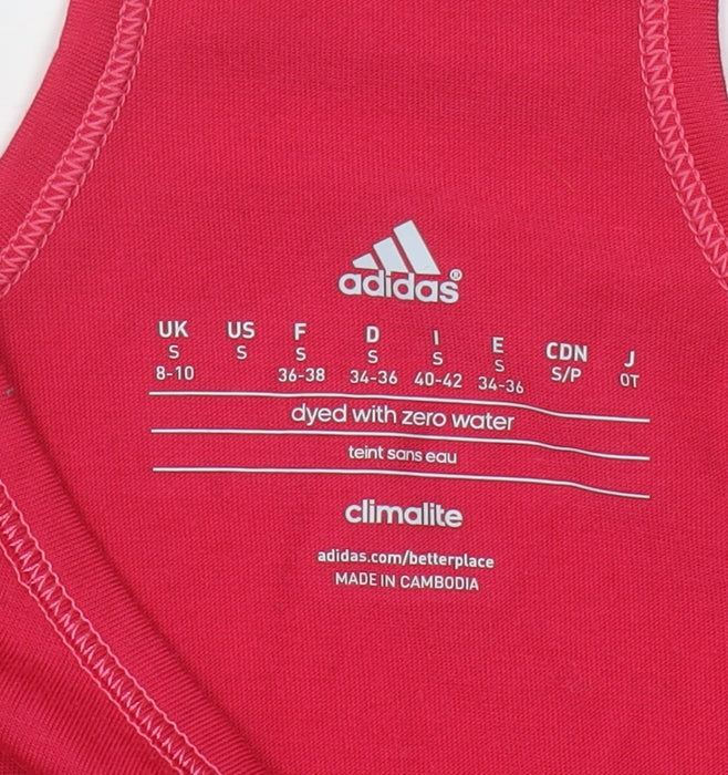 Adidas Women's Pink Racerback Tank Top, Size S