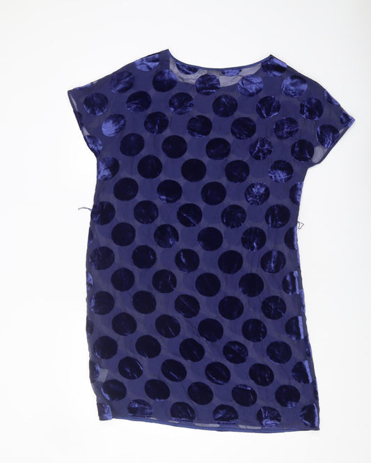 Boden Women's Blue Polka Dot Dress Size 10
