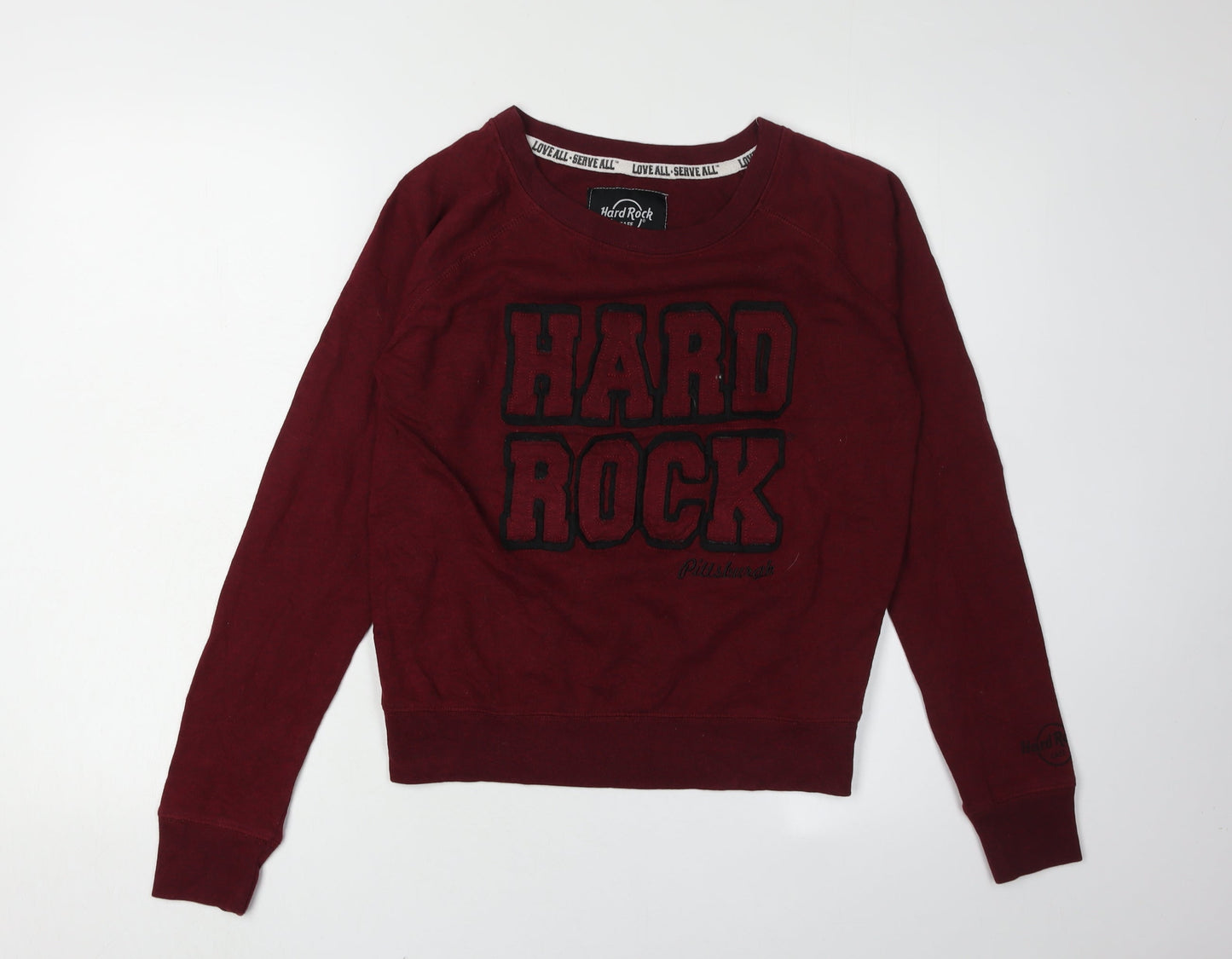 Hard Rock Cafe Women's Red Pullover Sweatshirt S