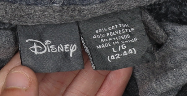 Disney Unisex Mickey Mouse Grey Hoodie L Pullover