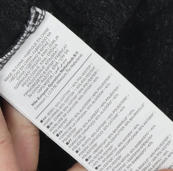 Nike Women's Black Pullover Hoodie M Lightweight Activewear