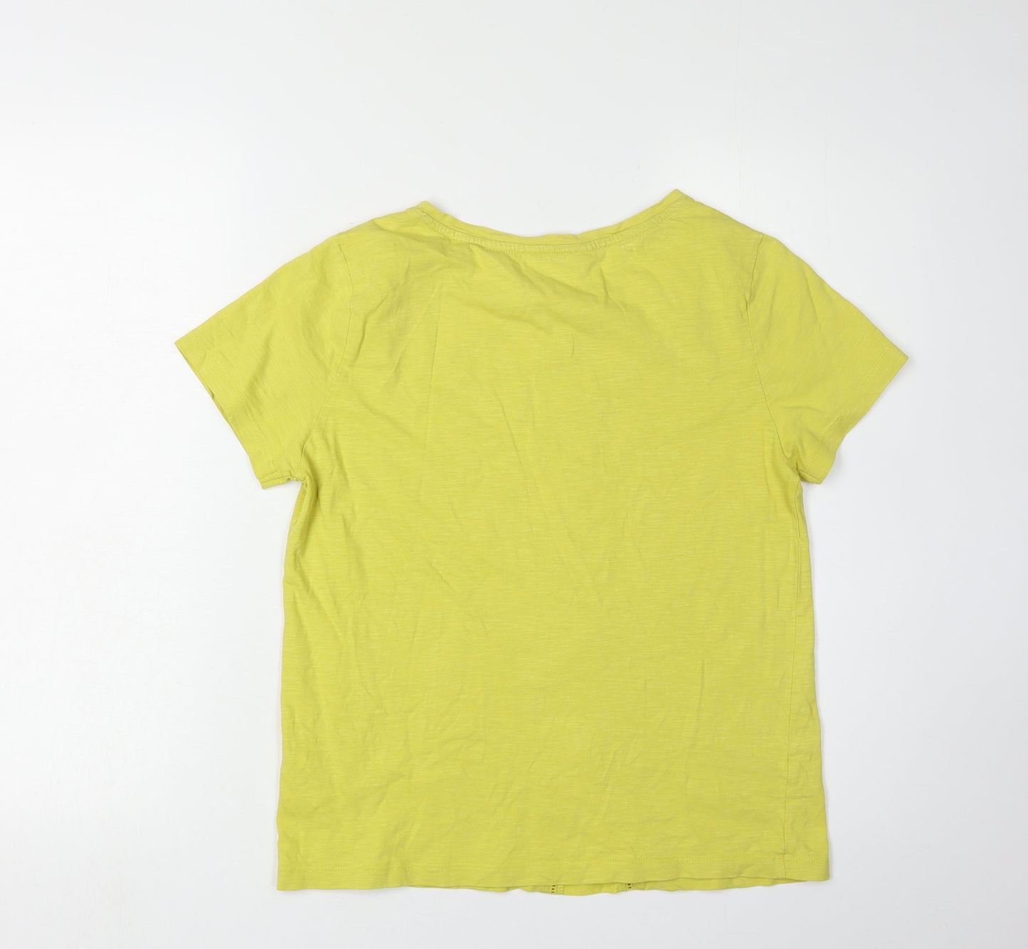 White Stuff Women's Yellow Basic T-Shirt UK 10
