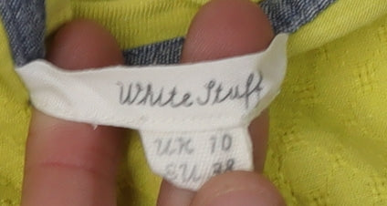 White Stuff Women's Yellow Basic T-Shirt UK 10
