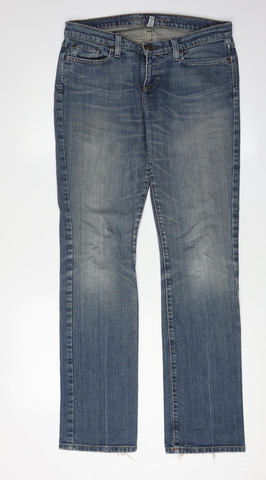 Abercrombie and Fitch Women's Blue Straight Jeans Size 6