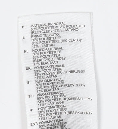 Brand and care label for Adidas Women's Grey Cropped Leggings S - Athleisure Style