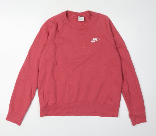 Unisex Adults UK M Regular Nike Red Pullover Sweatshirt