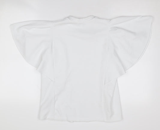 Ted Baker Women's White Flared Sleeve Top L