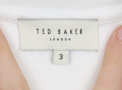Ted Baker Women's White Flared Sleeve Top L