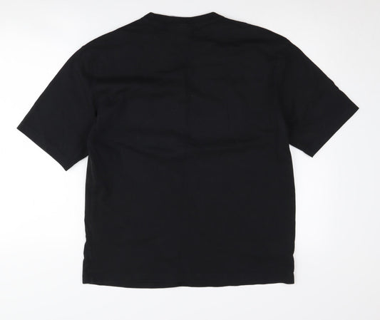 Adidas Unisex Black T-Shirt Size 10 Casual Sportswear