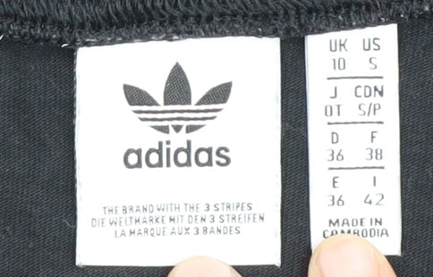 Adidas Unisex Black T-Shirt Size 10 Casual Sportswear