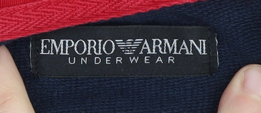Emporio Armani Men's Blue Hoodie Size M