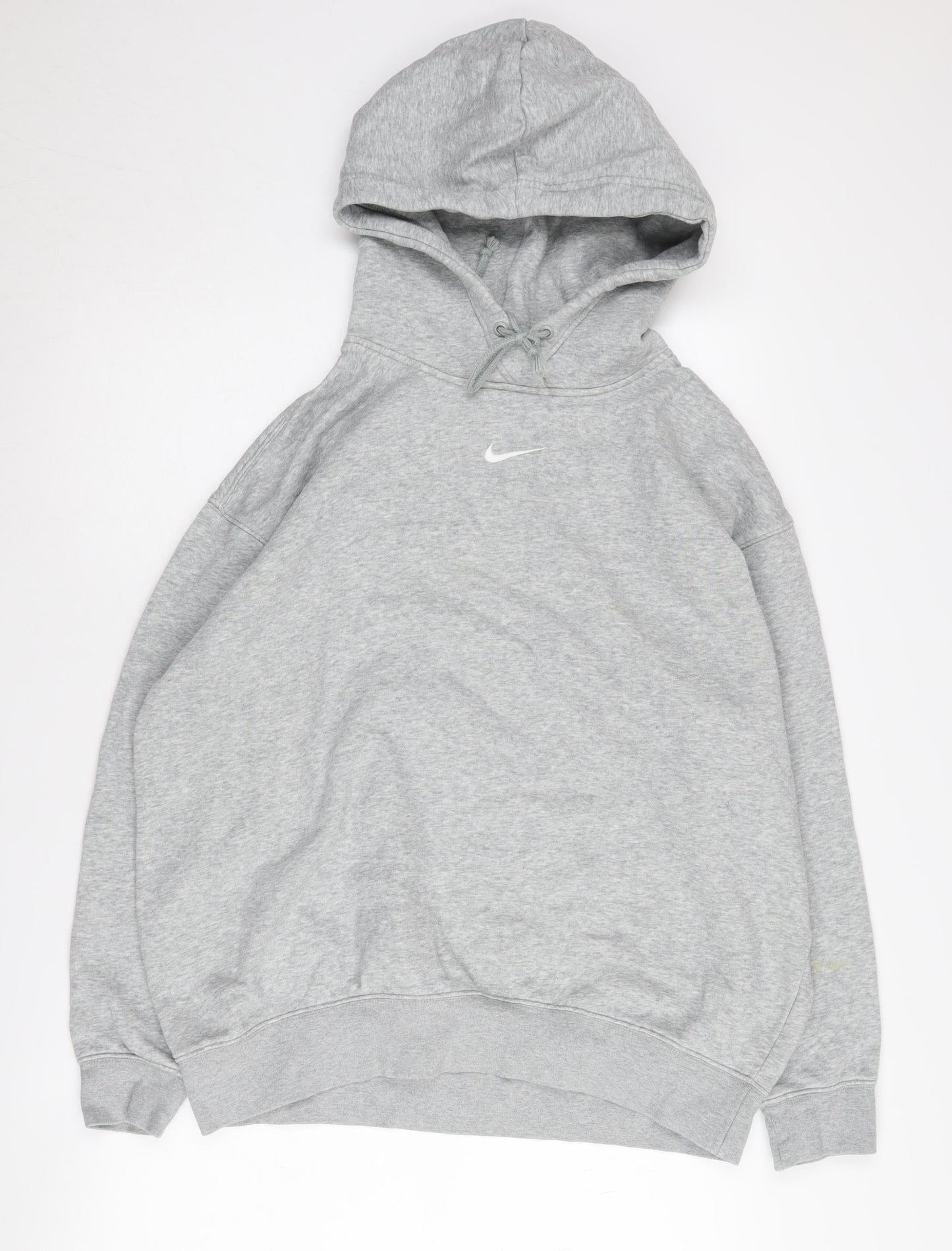 Nike Men's Grey Pullover Hoodie S - Logo, Hooded, Casual
