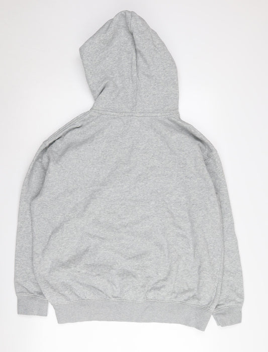 Nike Men's Grey Pullover Hoodie S - Logo, Hooded, Casual