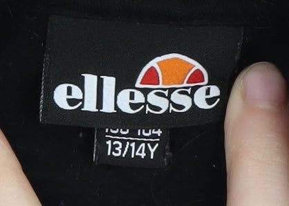 Ellesse Girls' Black Multicoloured Pullover Hoodie 13-14 Y