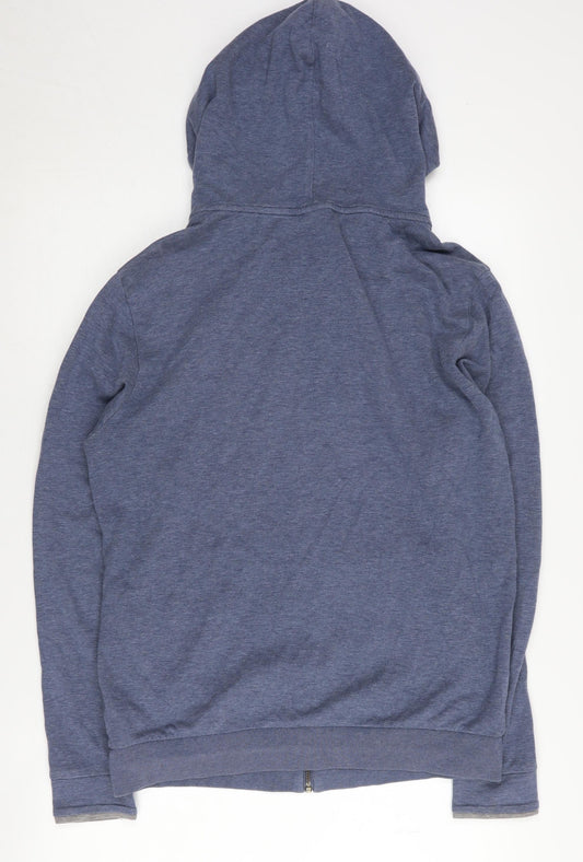 Hugo Boss Men's Blue Full Zip Hoodie - Small