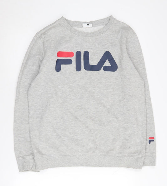 Fila Unisex Grey Logo Sweatshirt Pullover Size S