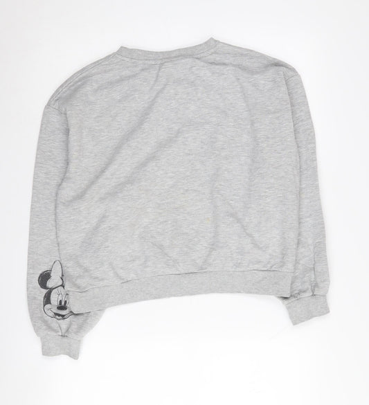 Disney Women's Grey L Sweatshirt Cartoon Print