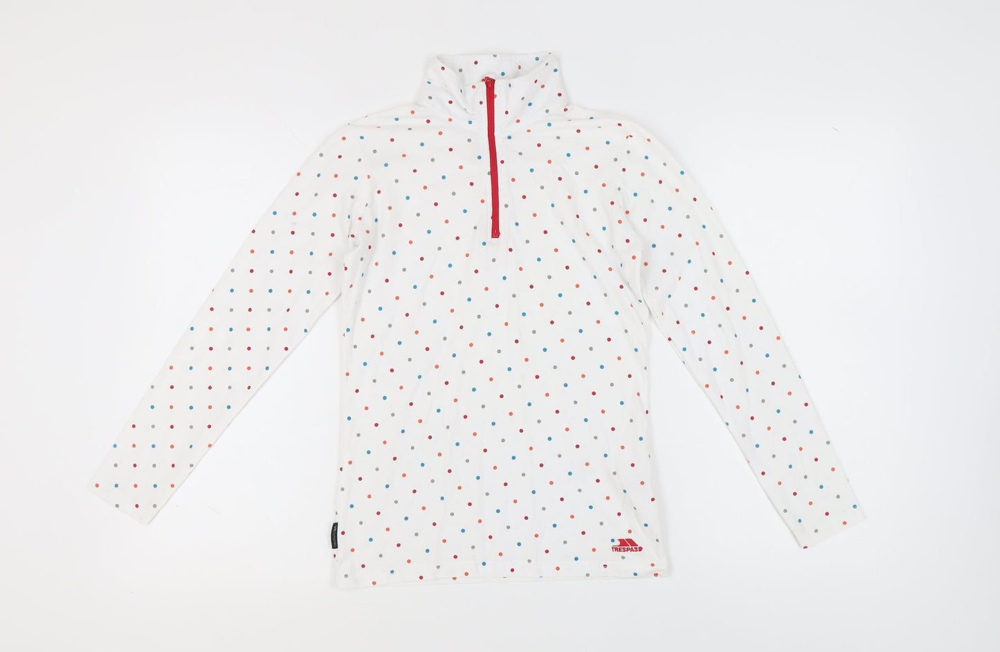 Trespass Women's White Polka Dot Jersey, 2XS, Casual