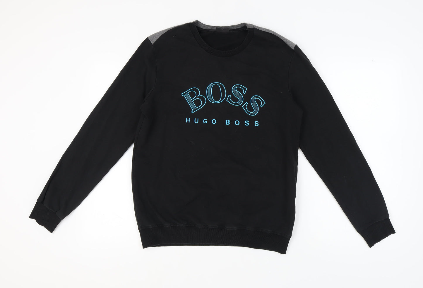 Hugo Boss Men's Black Logo Pullover Sweatshirt Size M
