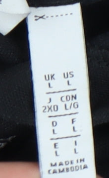 Adidas Men's Black Logo Hoodie, Size L