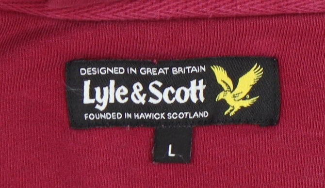 Lyle & Scott Men's Red Full Zip Hoodie L