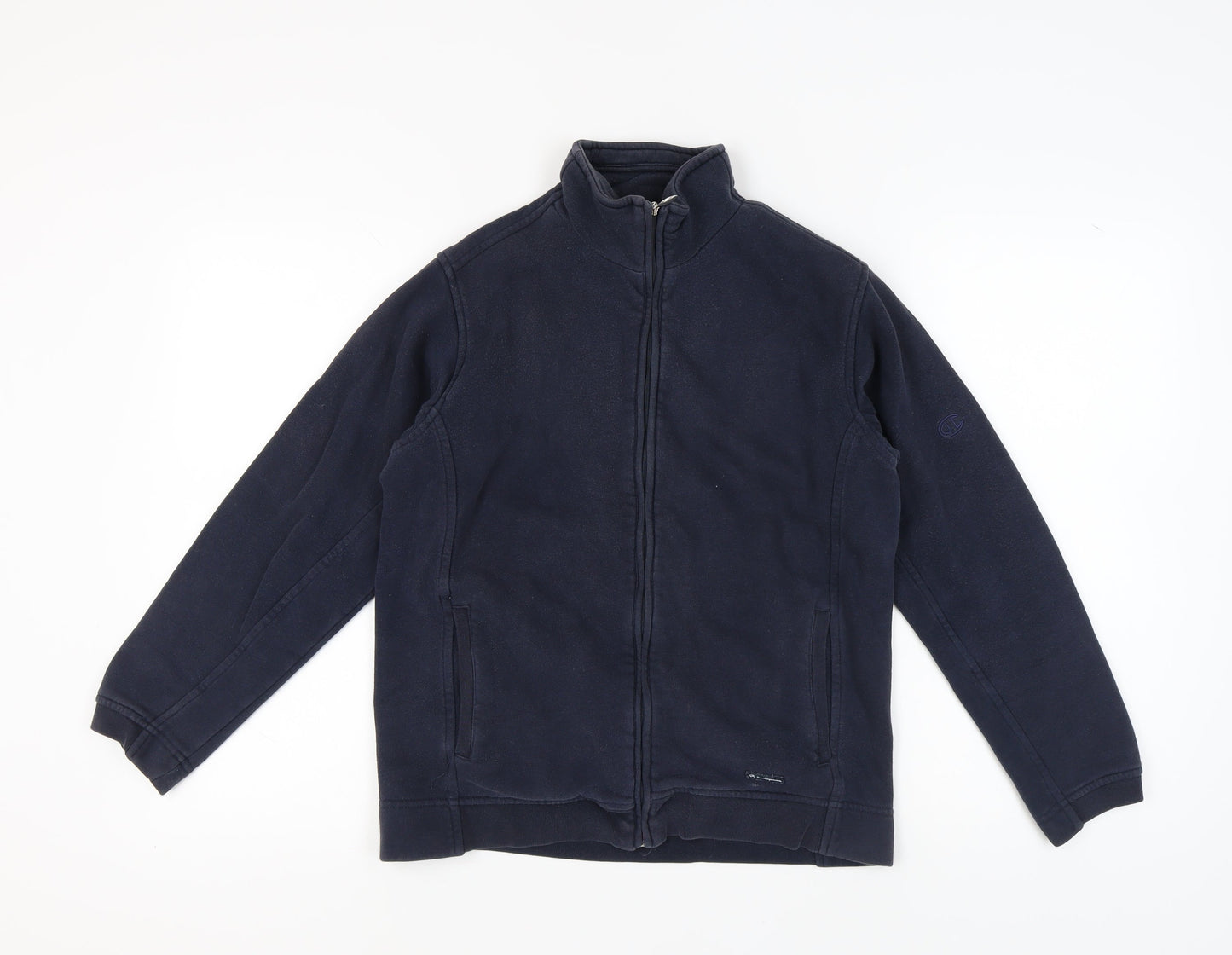 Champion Unisex Blue Fleece Sweatshirt Size S Full Zip