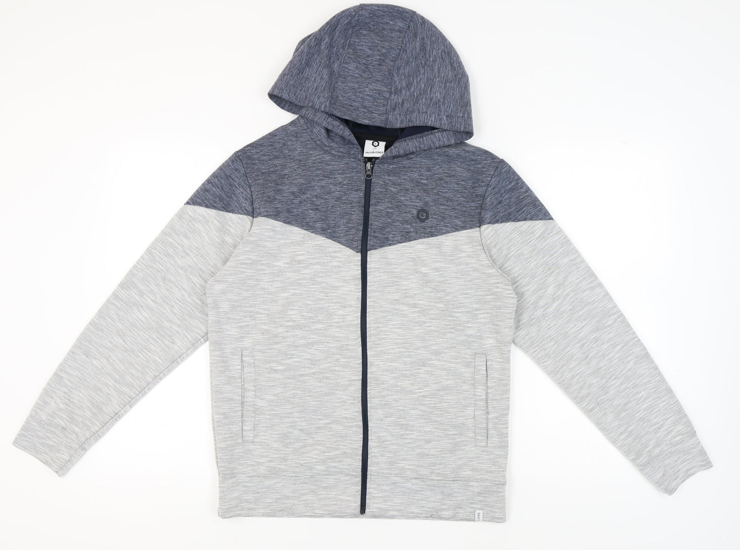 Jack & Jones Men's Grey Full Zip Hoodie - Size M