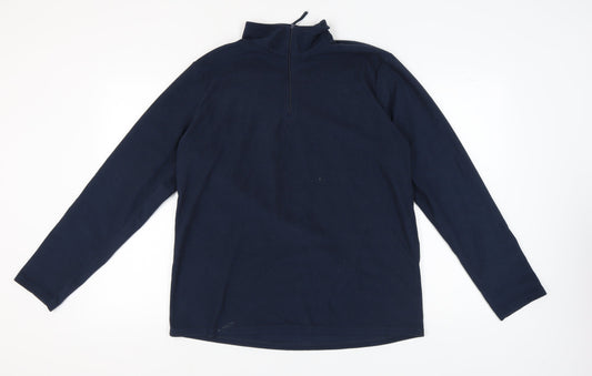 Mountain Warehouse Men's Blue Fleece Pullover Sweatshirt L