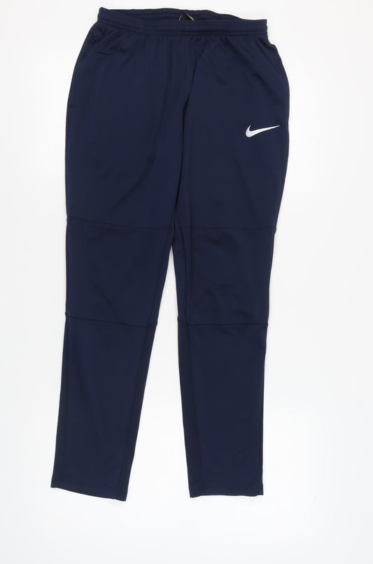 Nike Men's Blue Track Pants M, Ideal for Gym & Running