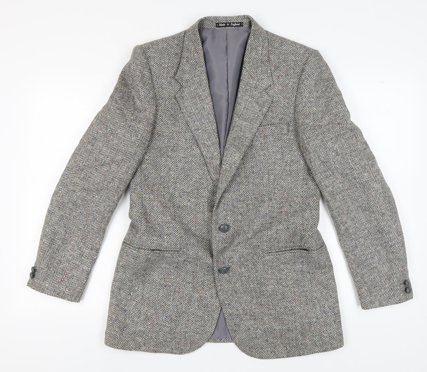 Harbarry of England Men's Grey Tweed Blazer 38 Regular