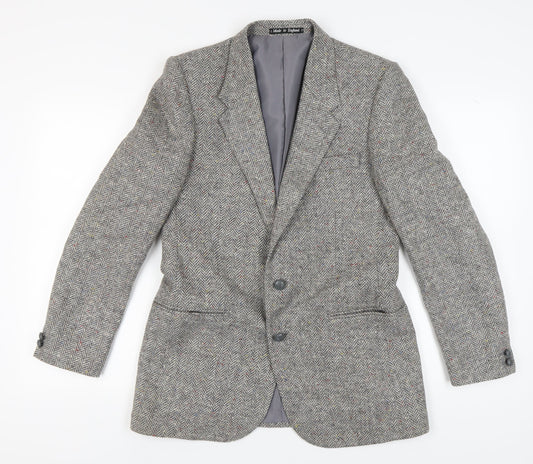 Harbarry of England Men's Grey Tweed Blazer 38 Regular