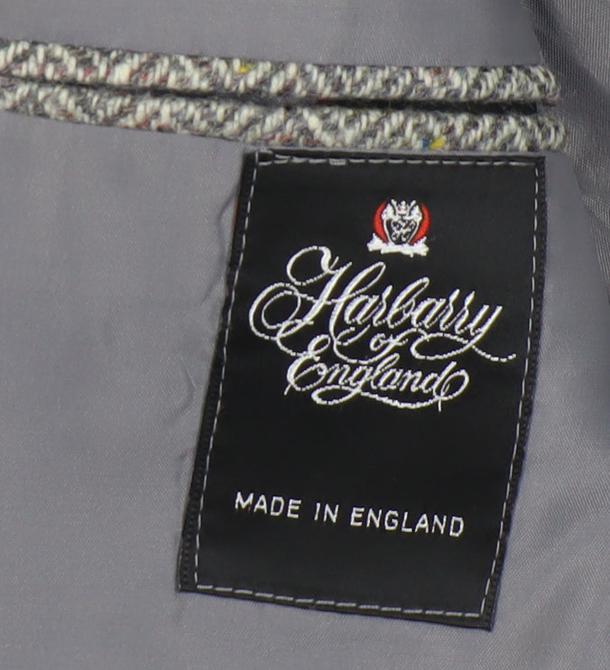 Harbarry of England Men's Grey Tweed Blazer 38 Regular
