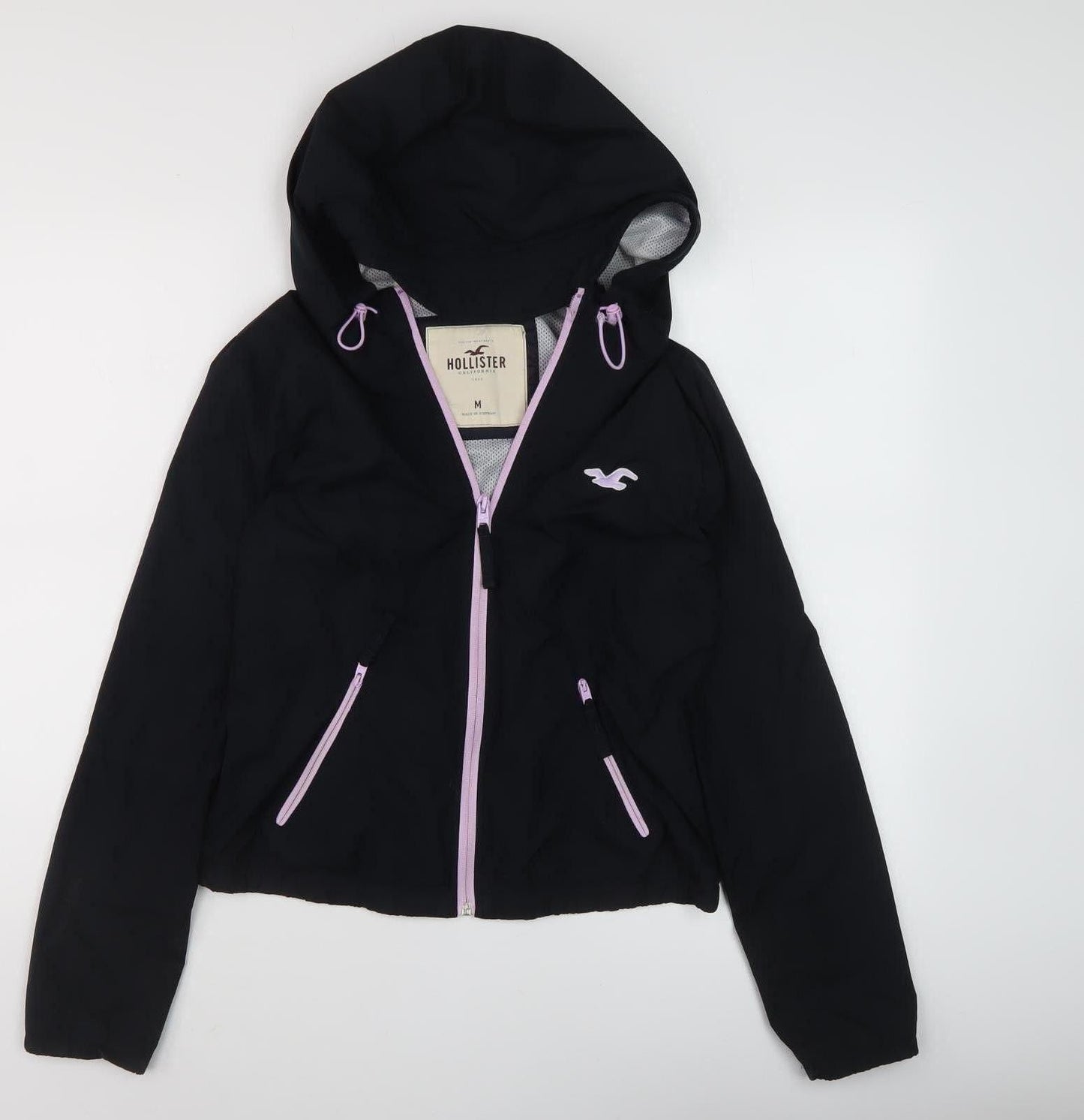 Hollister Women's Black Hoodie M Zip