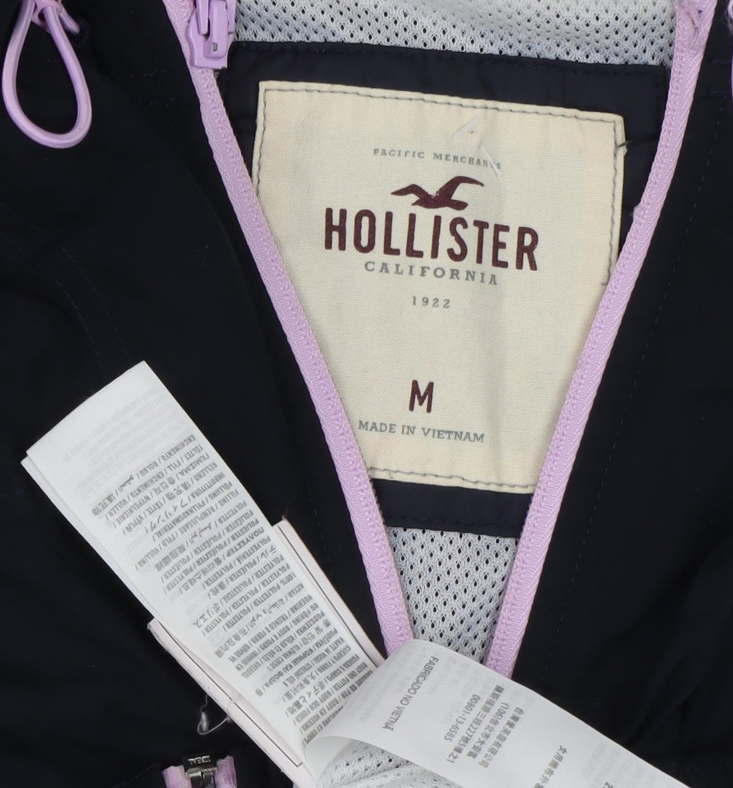 Hollister Women's Black Hoodie M Zip