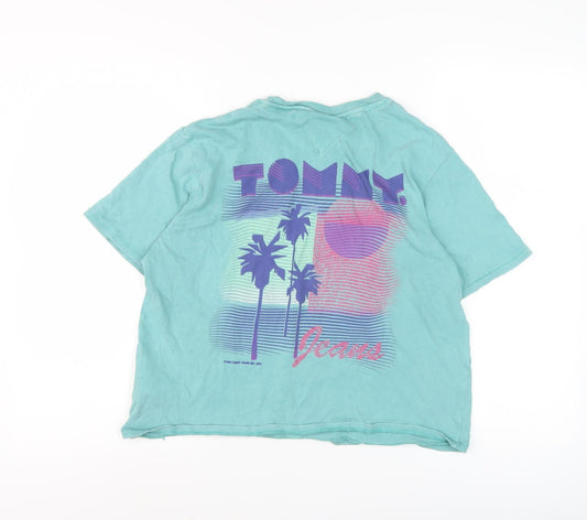 Tommy Jeans Unisex Blue Relaxed Fit Summer T-Shirt S