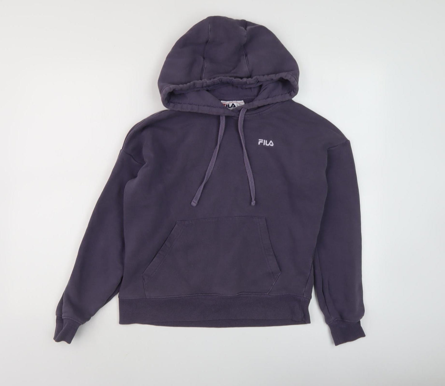 Fila Women's Purple Pullover Hoodie - Size S, Logo Accent