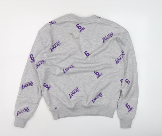 NBA Men's Grey S Lakers Graphic Pullover Sweatshirt