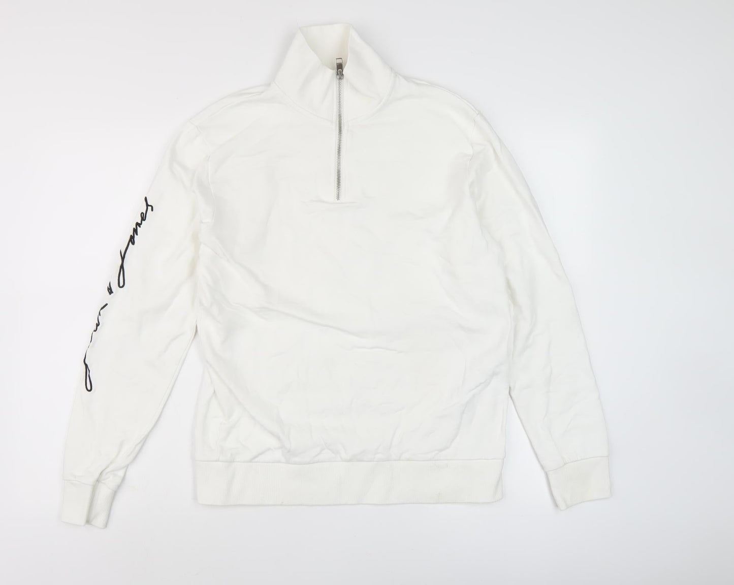 Jack & Jones Men's White Zip Sweatshirt M