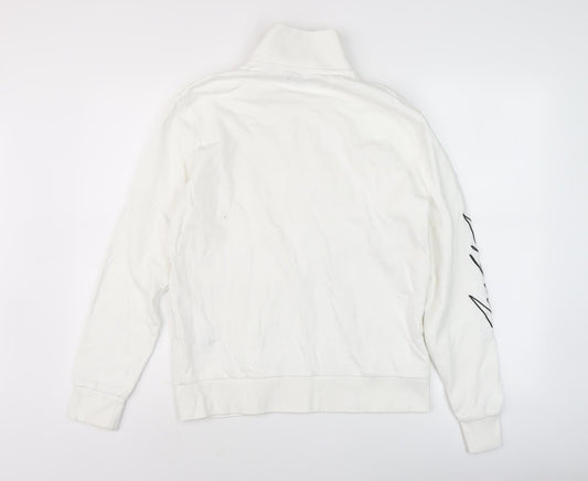 Jack & Jones Men's White Zip Sweatshirt M