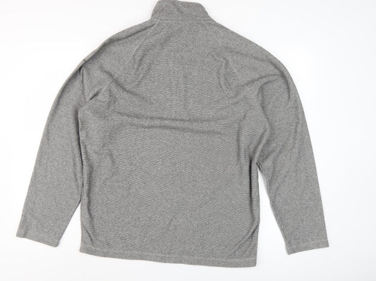 Trespass Men's Grey 1/4 Zip Sweatshirt - Large