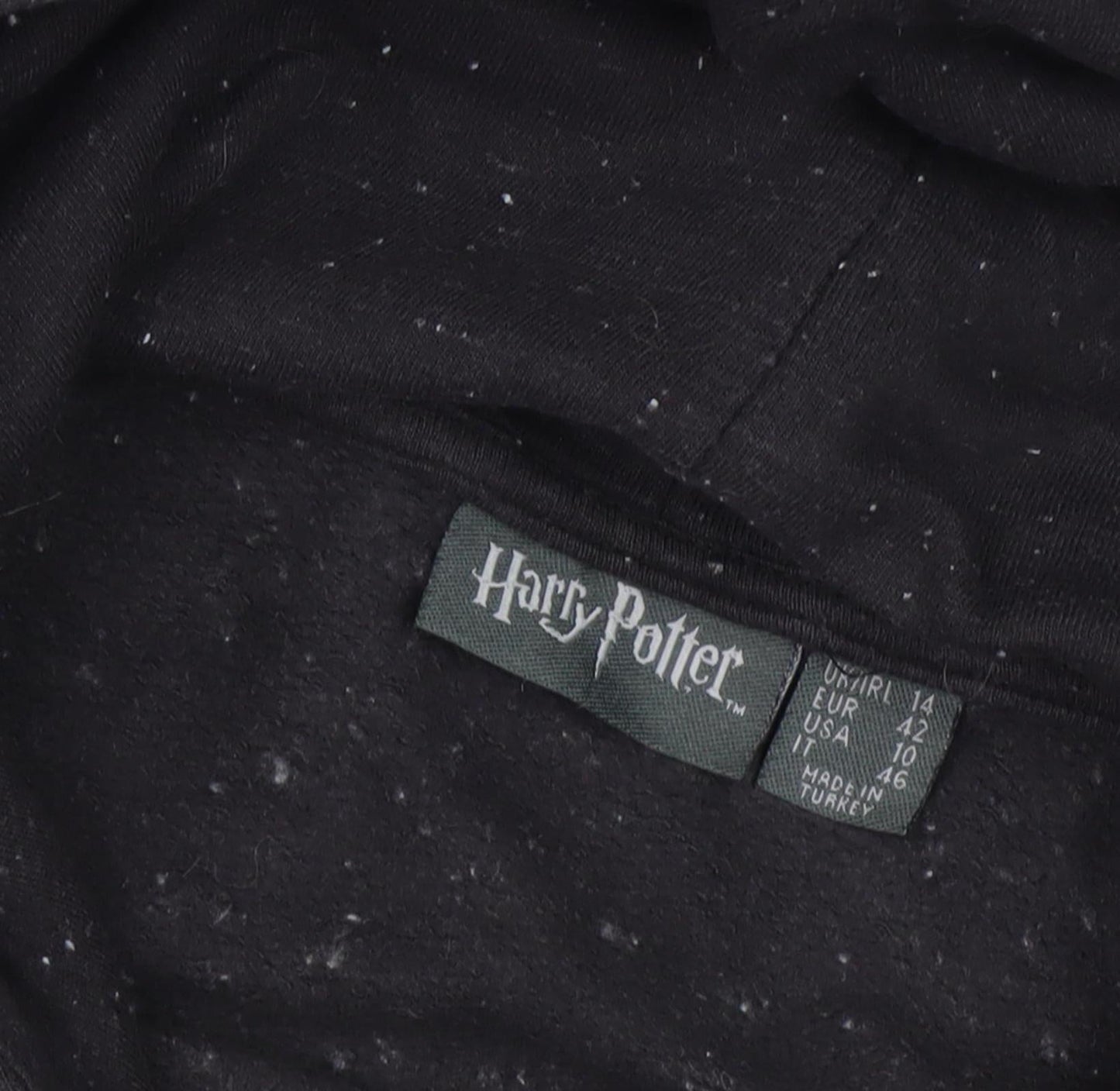 Harry Potter Black Hoodie, Unisex Adults Size 14, Hogwarts Logo