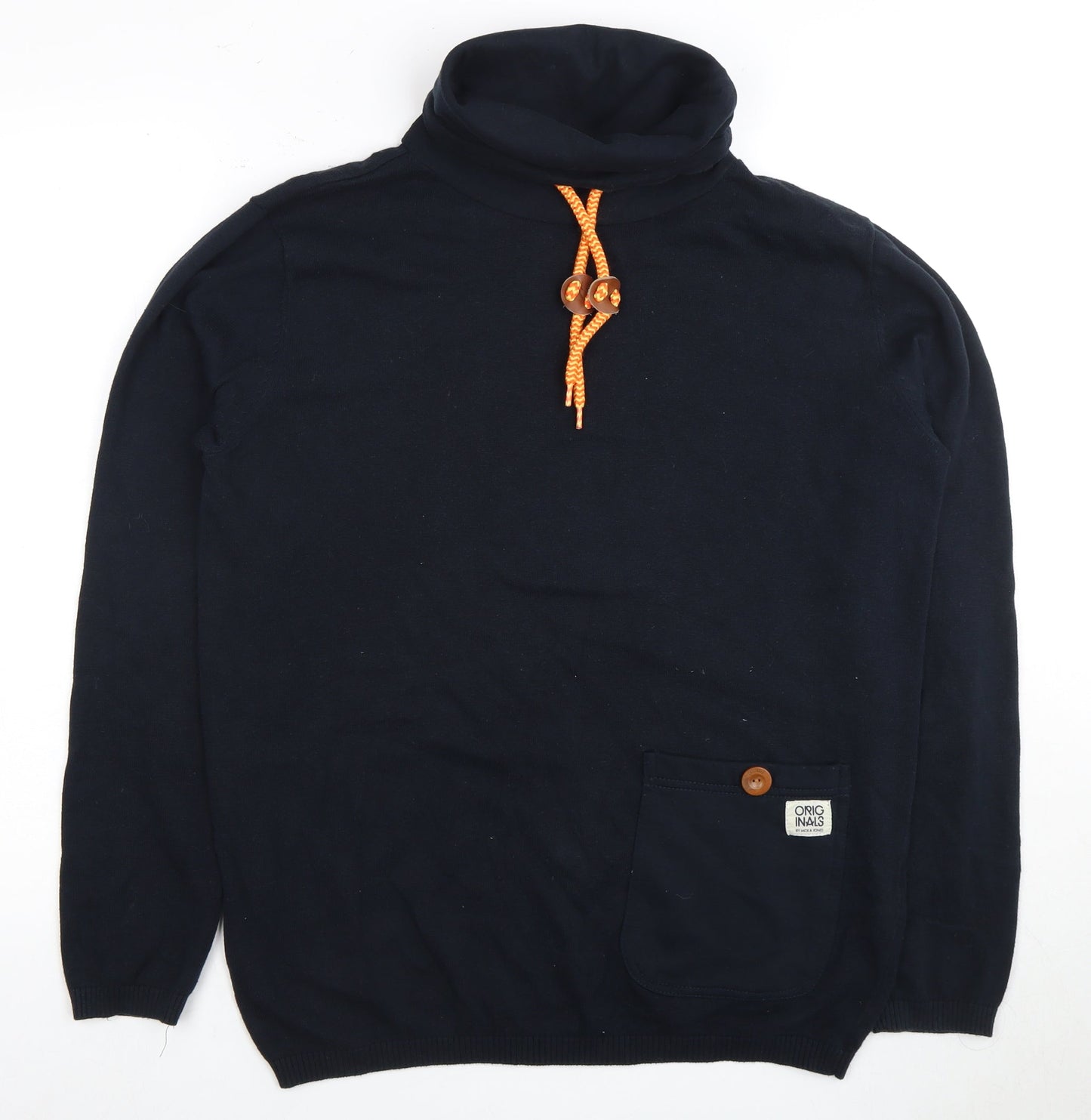 Jack & Jones Men's Black Pullover Sweatshirt, High Neck